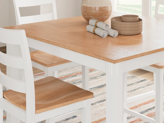Gesthaven Counter Dining Set - Natural/White/5 - Piece - Gallery Image 4